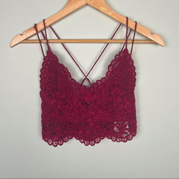 Free People Intimates Celine Bralette Mulberry - Picture 6 of 11